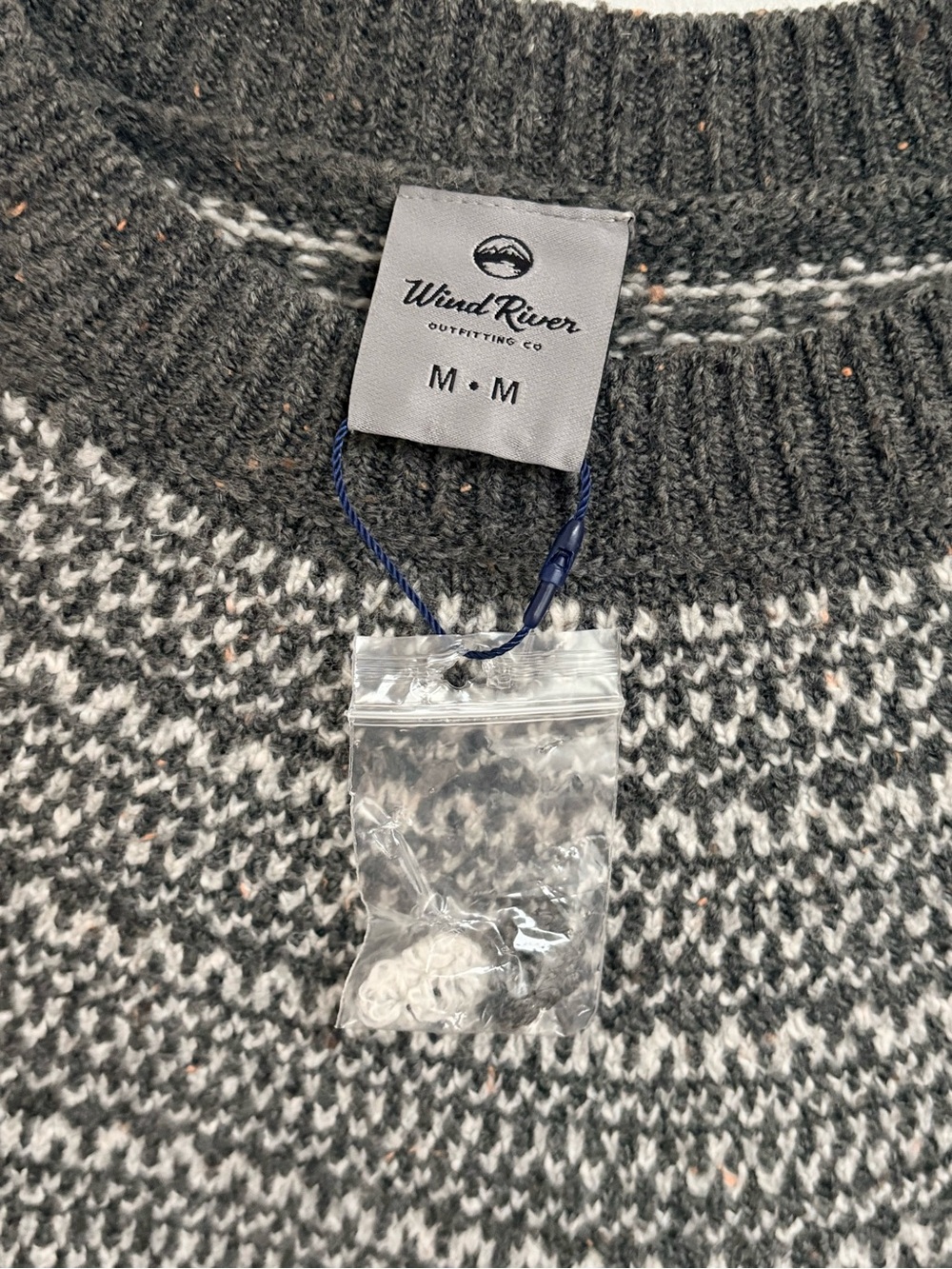 Women's Wind River Dark Gray Fair Isle Yoke Crewneck Sweater - Picture 3 of 3